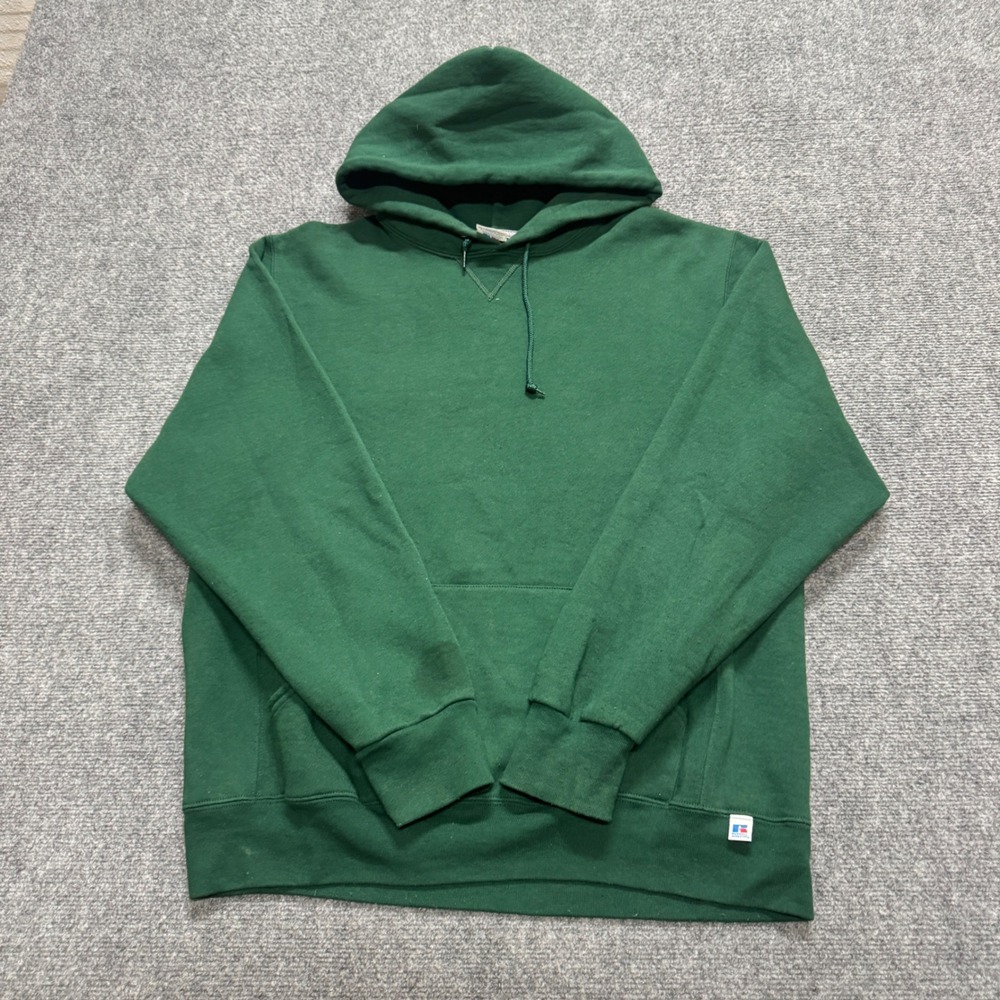 VTG Russell Athletics Hoodie Men's L Green Y2K Pullover 90s Made In USA